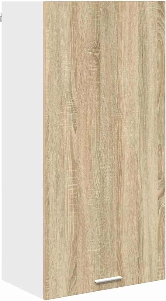 vidaXL Függő szekrény Sonoma tölgy és fehér 50 x 31 x 100 cm Faanyag