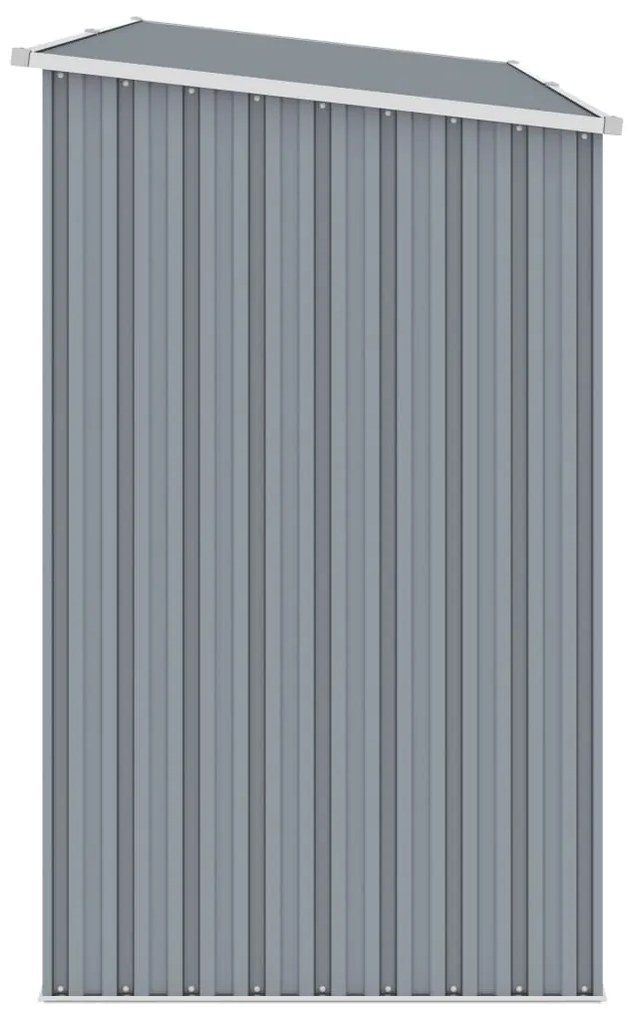 Szürke horganyzott acél kerti tűzifatároló 245 x 98 x 159 cm