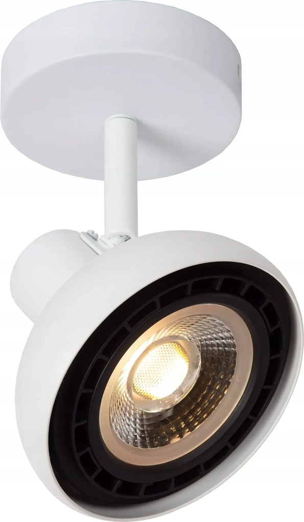 Fali mennyezeti spotlámpa fehér, kerek, állítható Lucide hálószobába