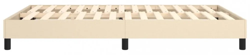 krémszínű szövet rugós ágykeret 140 x 200 cm