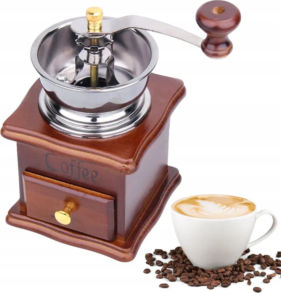 Kávé-bors Daráló Kézi Hagyományos Fa Erős