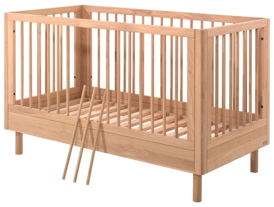 Natúr színű tölgyfa babaágy 70x140 cm Forrest – Vipack