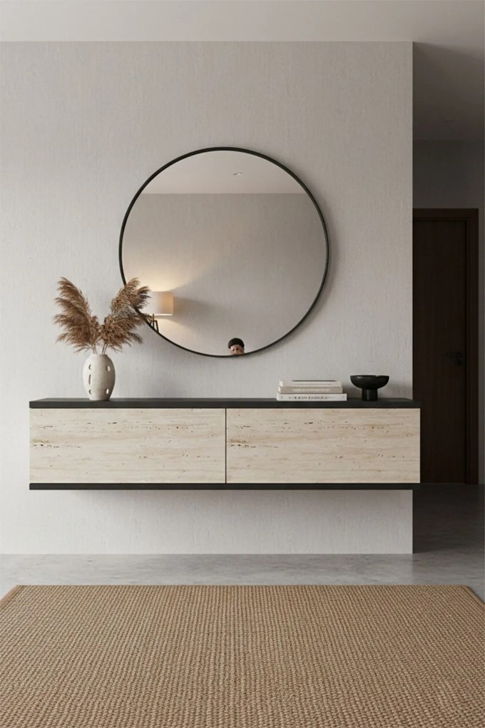 Aplos komód, antracit-travertin, 120 cm