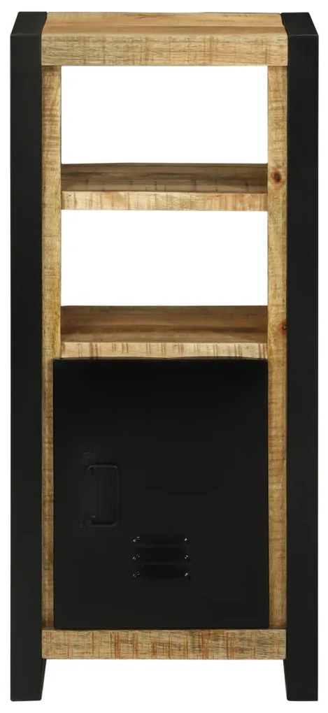 Fürdőszobai Fali Szekrény 40x30x90 cm Tömör Durva Fa Mangó