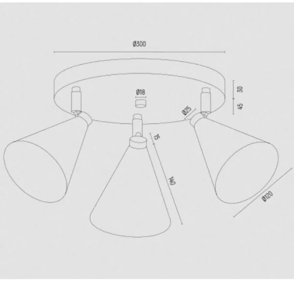 Argon 6246 - Spotlámpa LUCINDA 3xE14/7W/230V arany