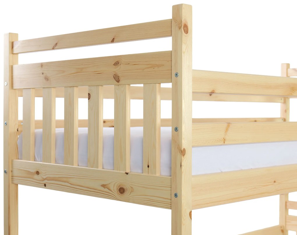 Wilsondo PETRA 5 emeletes ágy pótággyal - natúr borovi Méret: 180x80