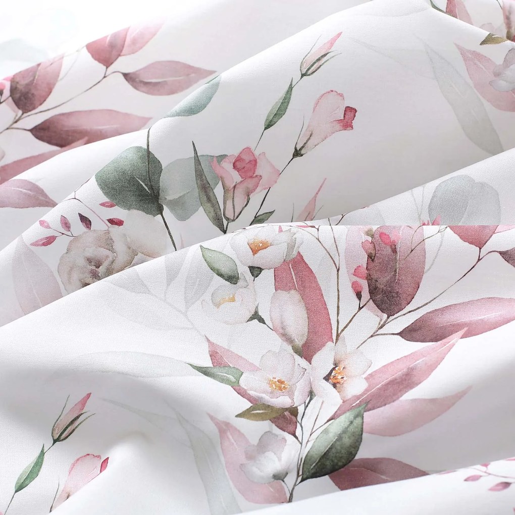 Goldea pamut drapéria deluxe - zsenge rózsák 140x160 cm