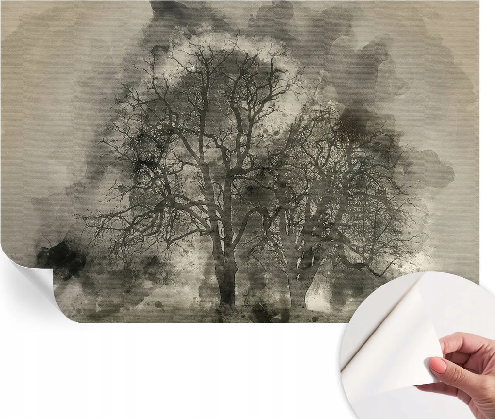 Divatos öntapadós fali tapéta Furnér Rejtélyes fák 104x70 cm