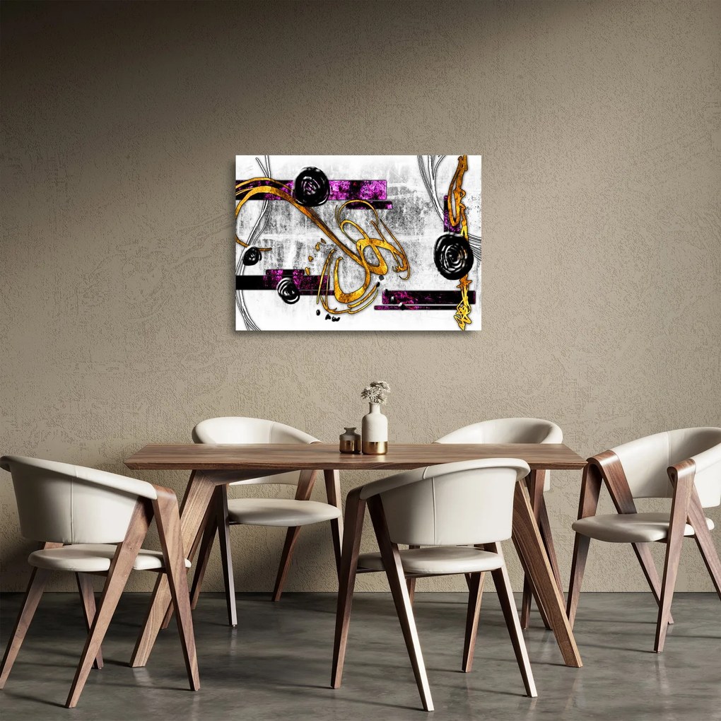 Az absztrakció képe (üvegen) (70x50 cm)