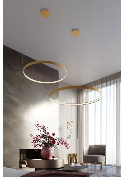 Thoro TH.216 - LED Csillár zsinóron RIO LED/30W/230V CRI90 3000K átm. 55 cm arany