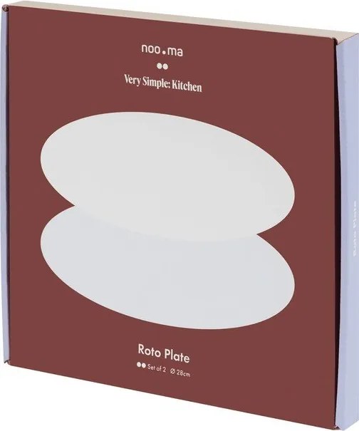 Ezüstszínű rozsdamentes acél tányér készlet 2 db-os ø 28 cm Roto – noo.ma