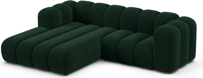 Sötétzöld sarokkanapé (bal oldali) Lupine – Micadoni Home