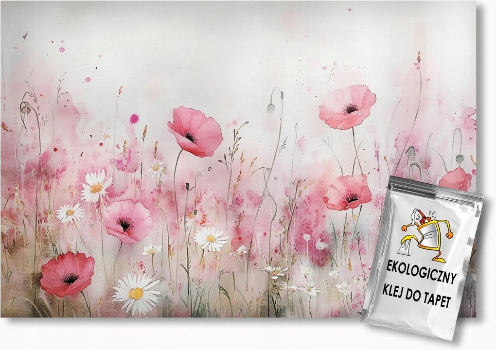 Fotótapéta Flizelina Nyár Rét Kert Pipacsok Margaréták 416x290 ragasztó