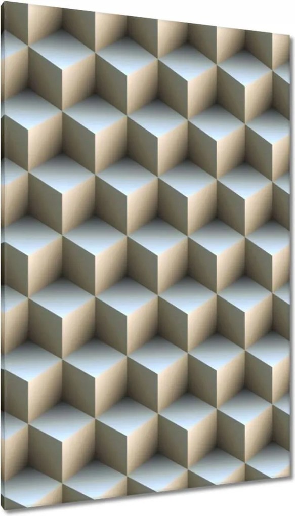 Festmények 80x120 3D kockák