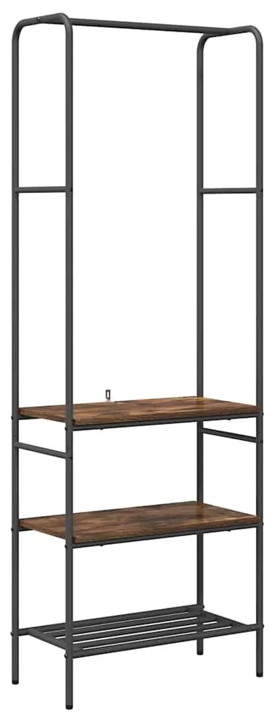 Ruhatartó polcokkal Füstölt tölgy 60 x 30 x 171 cm Faanyag