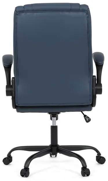 Kék ökobőr irodai szék hintamechanikával. KA-Y344 BLUE