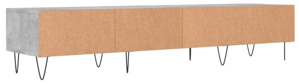 betonszürke szerelt fa TV-szekrény 150 x 36 x 50 cm