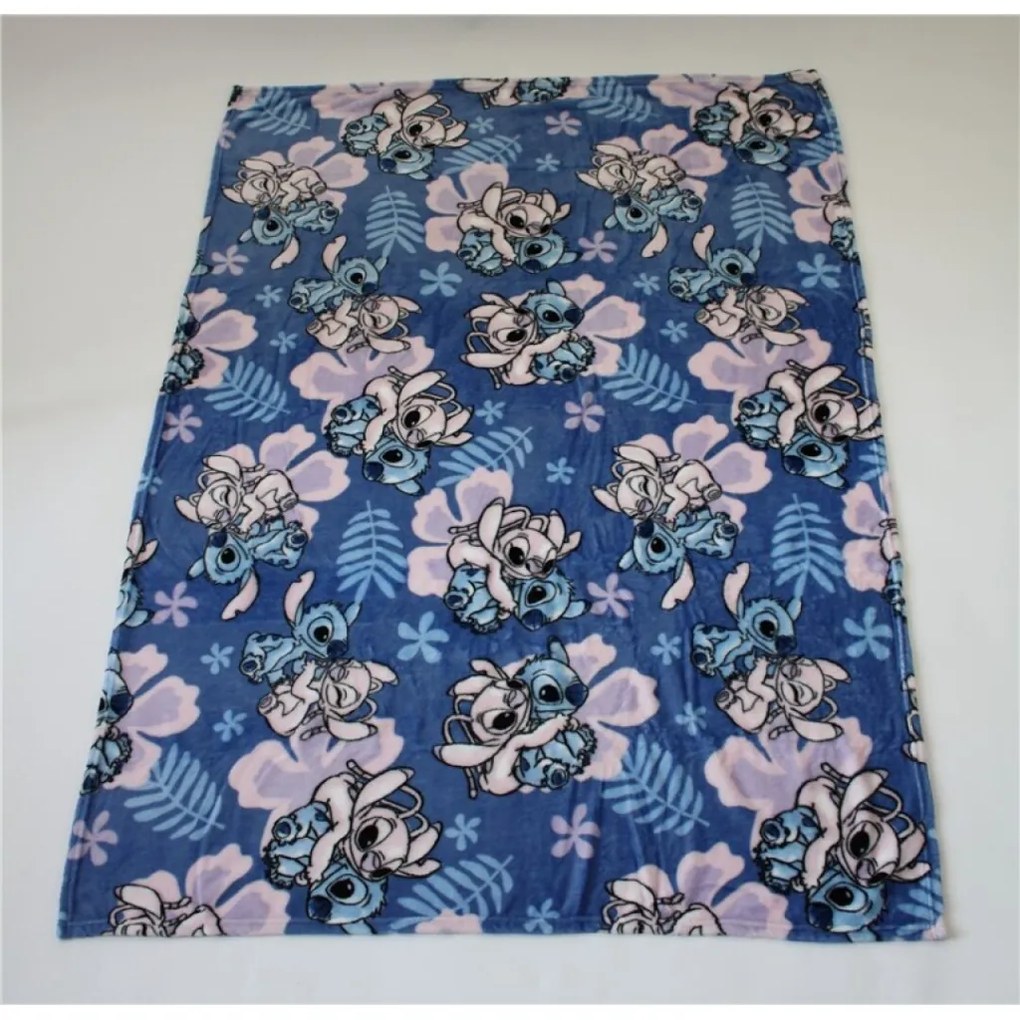 Disney Lilo és Stitch, A csillagkutya Hibiscus coral fleece takaró 110x150cm