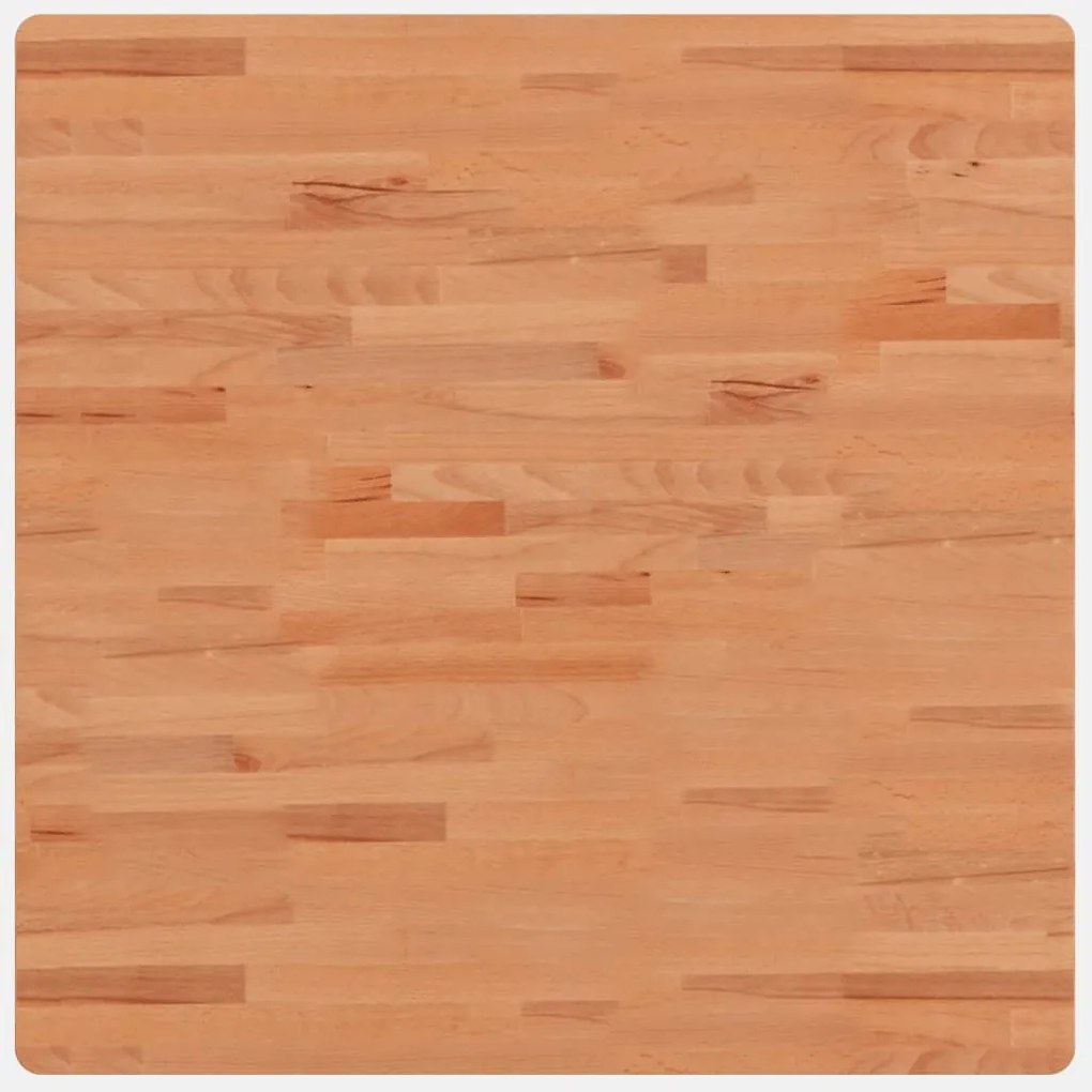 vidaXL tömör bükkfa négyzet alakú asztallap 80 x 80 x 1,5 cm