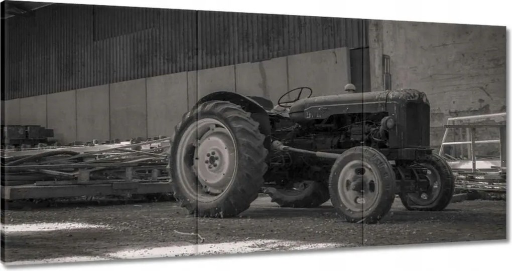 Festmények 180x90 Antik régi traktor