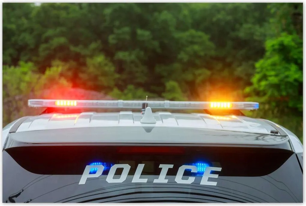 Poszterek 120x80 Villogó rendőrségi lámpák