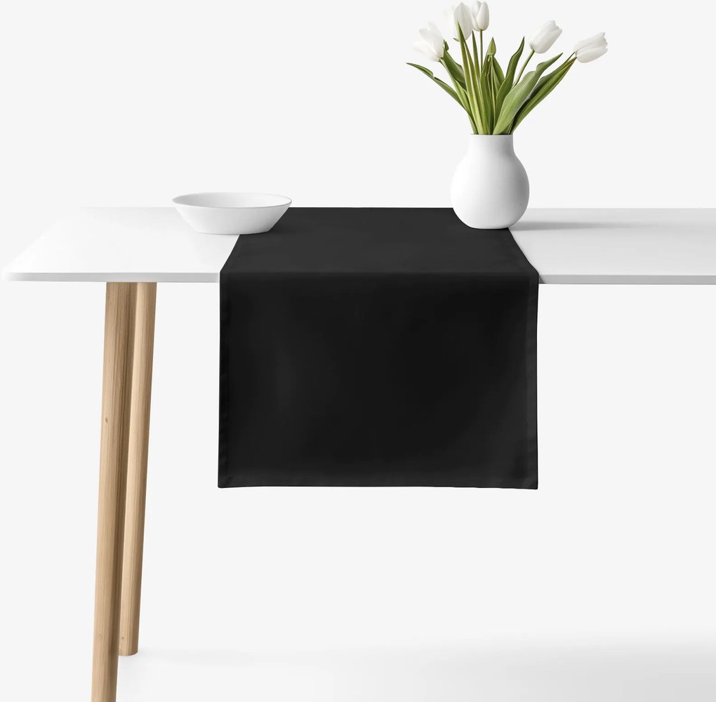 Goldea pamut asztali futó - fekete 50x120 cm