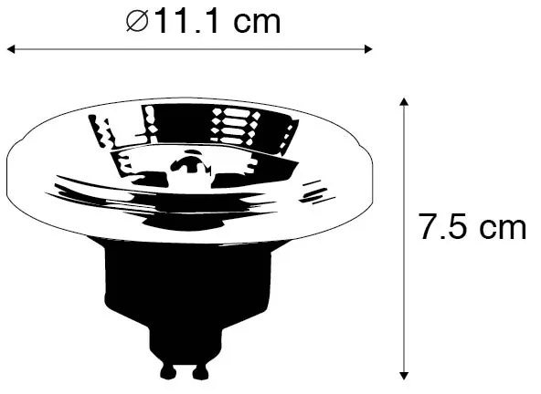 GU10 3 lépéses Dim to Warm LED izzó AR111 11W 700 lm 2000-3000K