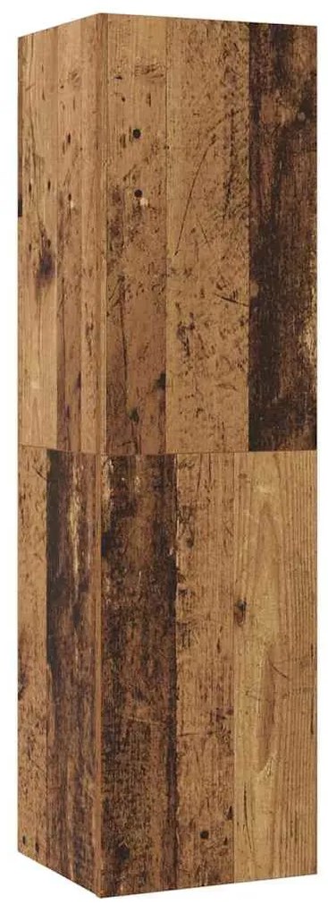 TV Szekrény Szett 4 pcs Régi fa 200 x 30 x 30 cm Faanyag