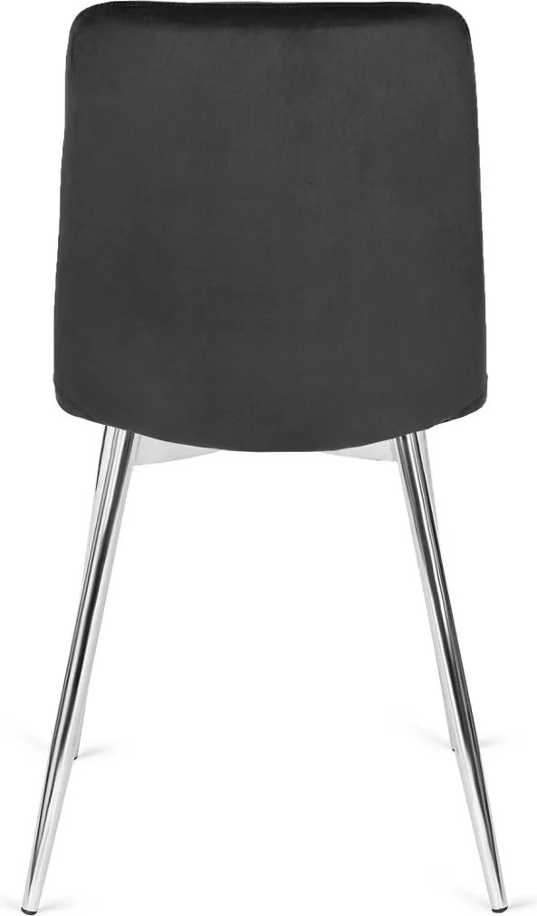Krzesło CESAR Czarne Welurowe