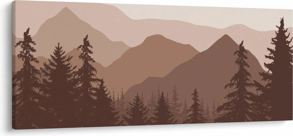 Kép - Barna hegyek N⁰2 (120x50 cm)
