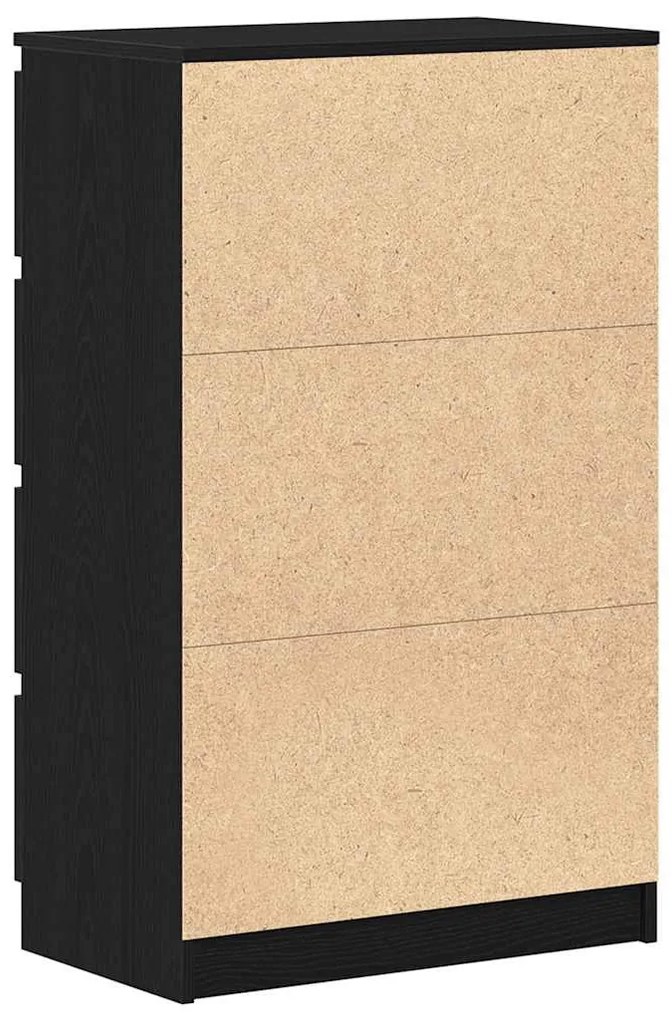 fekete tölgy szerelt fa tálalószekrény 60 x 35 x 98,5 cm