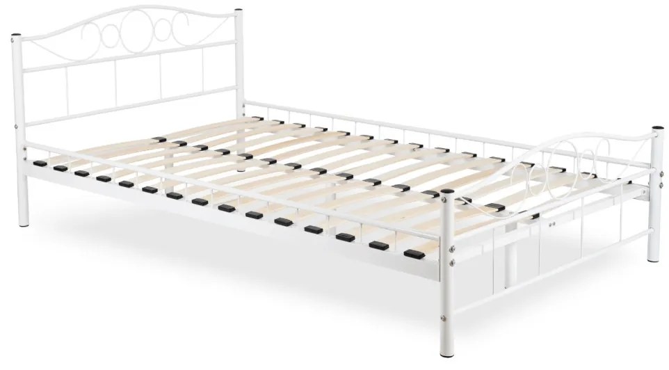 Fehér fém ágykeret. 120x200 cm GRIFFIN