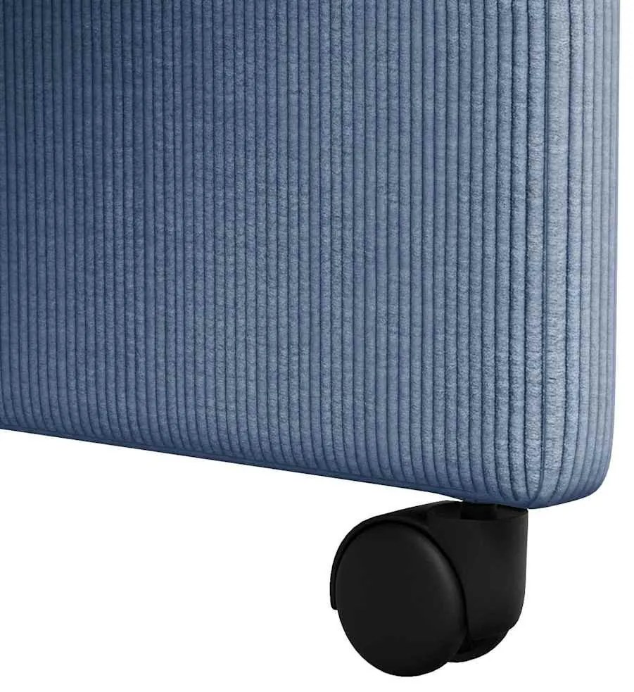 Kerekes Étkező Székek 2 pcs Kék 57 x 66 x 94 cm Bársony anyag