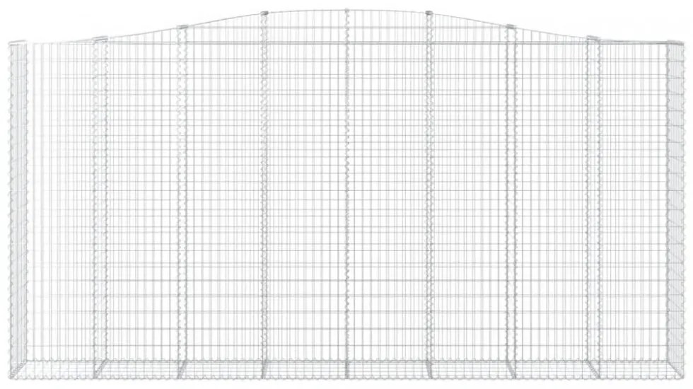 2 db íves horganyzott vas gabion kosár 400x50x200/220 cm