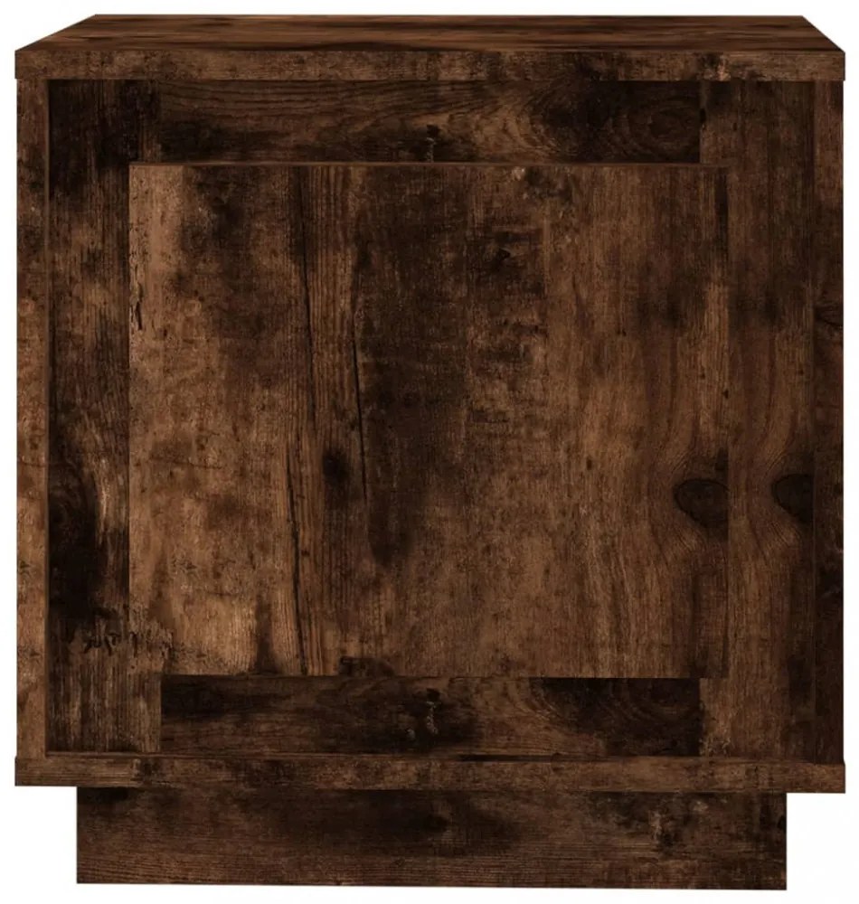 füstös tölgy színű szerelt fa éjjeliszekrény 44x35x45 cm