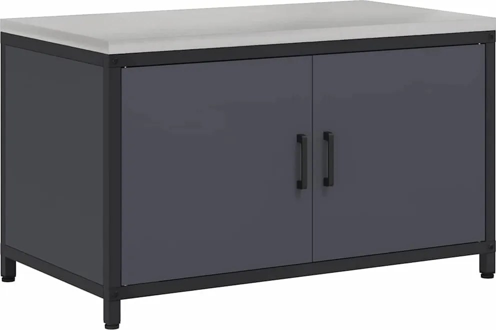 vidaXL Konyhai Tárolás polcokkal ajtóval Antracit 60 x 50 x 92 cm Acél