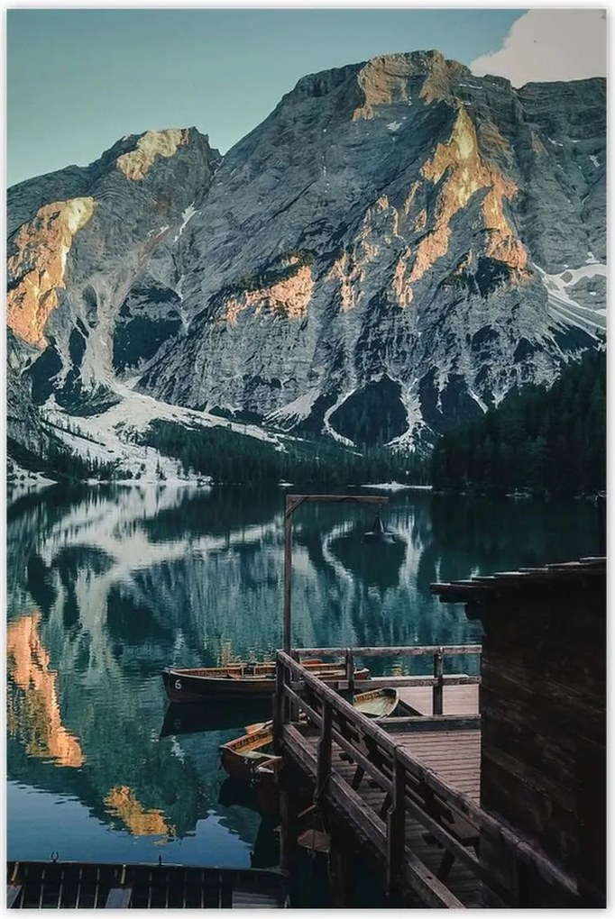 Poszterek 80x120 Fa házikó a hegyekben