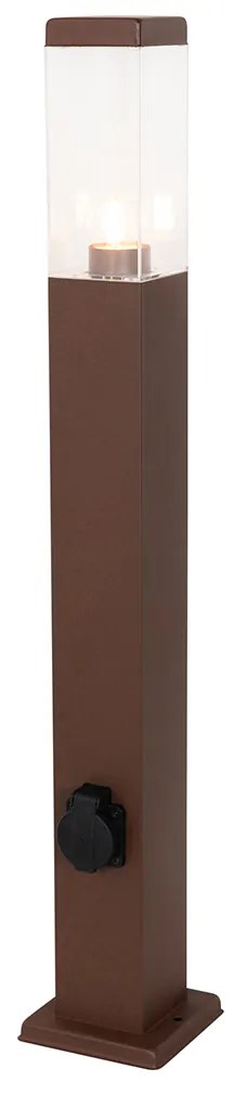 Kültéri lámpa rozsdabarna 80 cm aljzattal IP44 - Malios