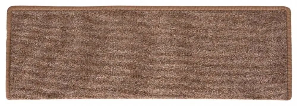 15 db barna lépcsőszőnyeg 65x21x4 cm