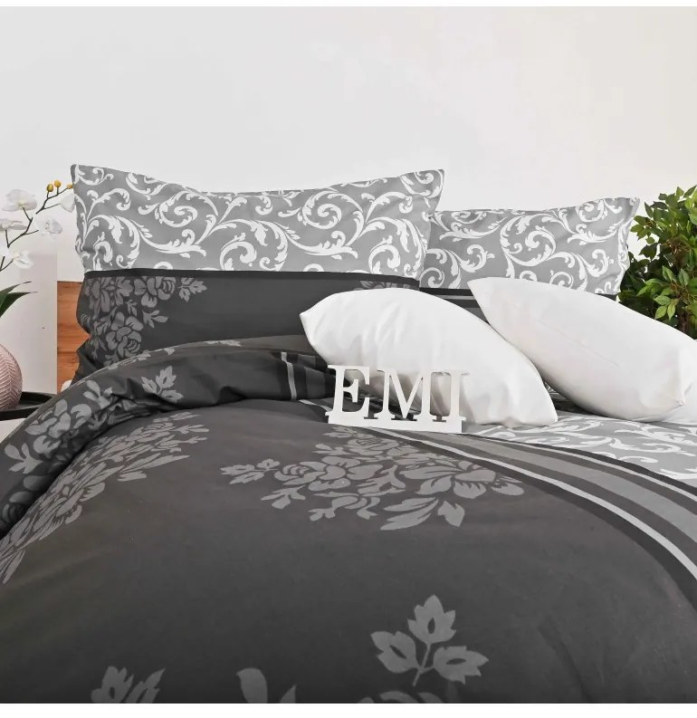 EMI Natura szürke pamut ágyneműhuzat, A standard egyszemélyes ágy szett tartalma: 1x 140x200 + 1x 70x90