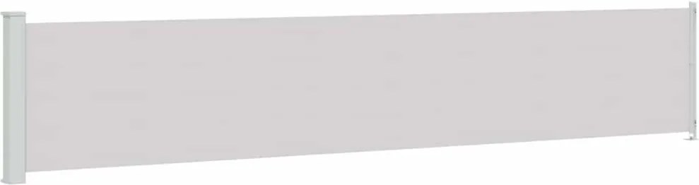 vidaXL szürke behúzható oldalsó terasznapellenző 117 x 600 cm