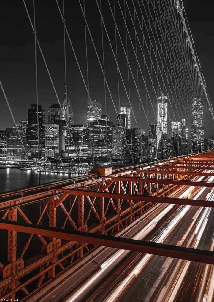 Poszter 21x29,7cm Brooklyn híd este 2, Assaf Frank