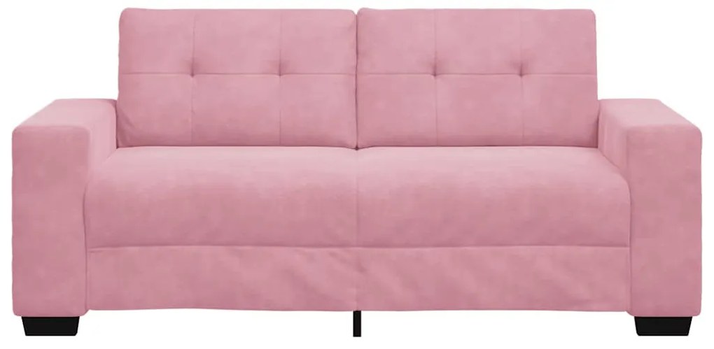 vidaXL rózsaszín bársony loveseat kanapé 140 cm