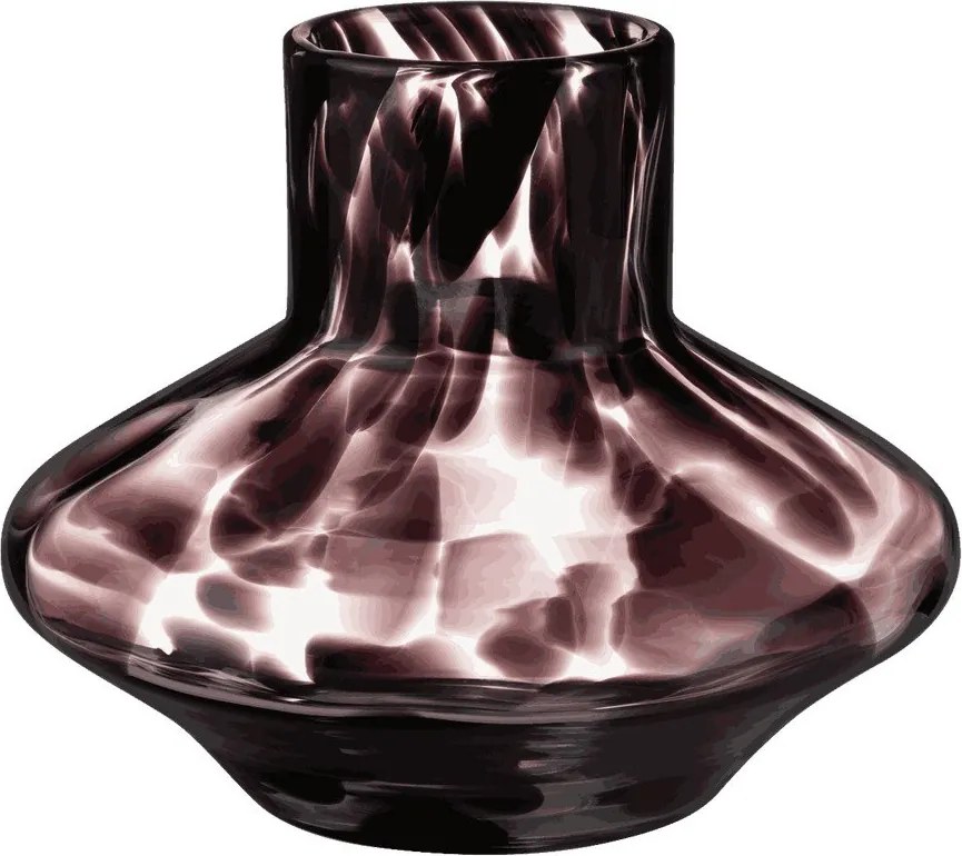 Barna üveg kézzel készített váza (magasság 28 cm) Glom – noo.ma