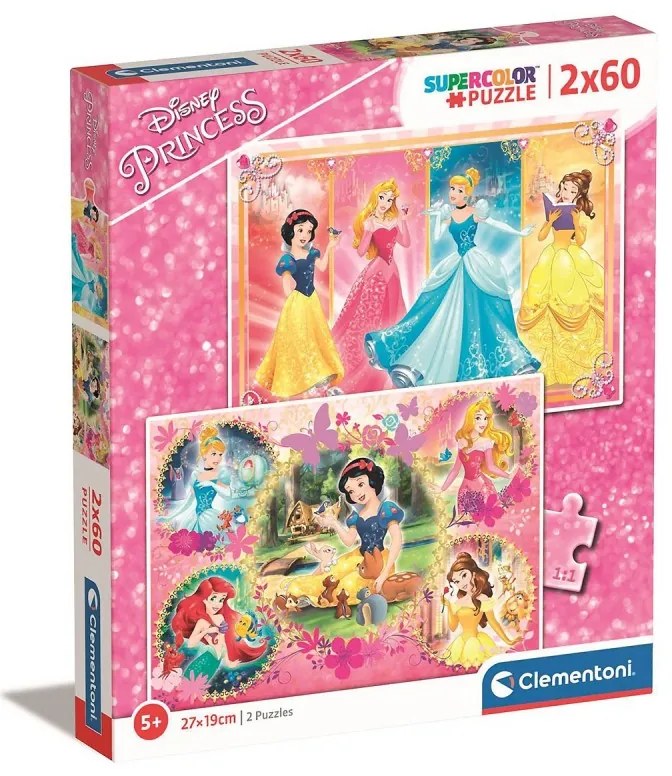 Gyermek puzzle - Disney Princess II. - 2x60 db-os készlet