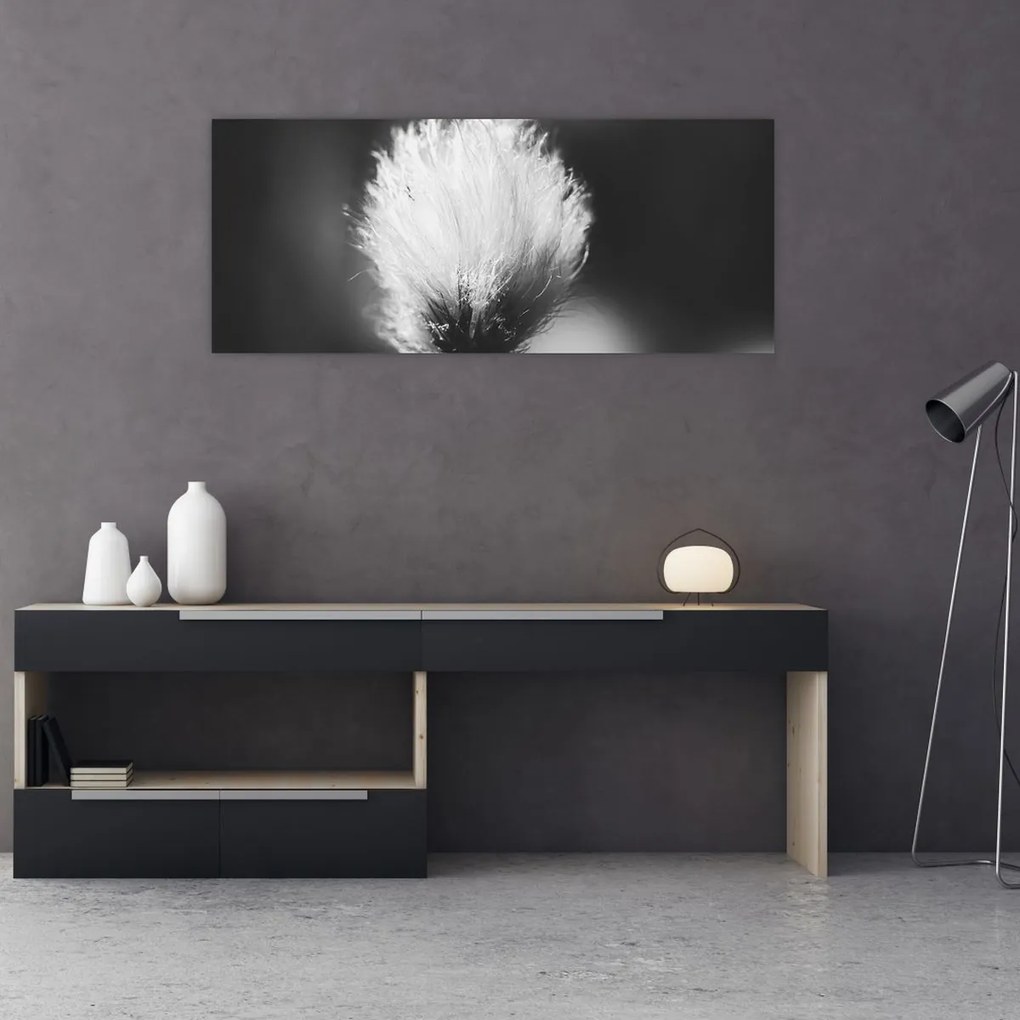 Kép - Fekete-fehér pamutfű (120x50 cm)