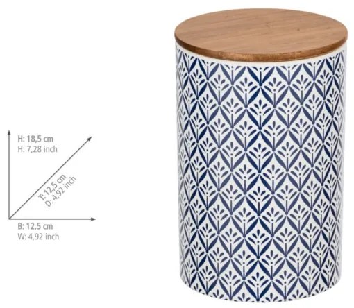 WENKO 54096100 - LORCA tárolódoboz 12,5x18,5 cm színes/barna/szürke