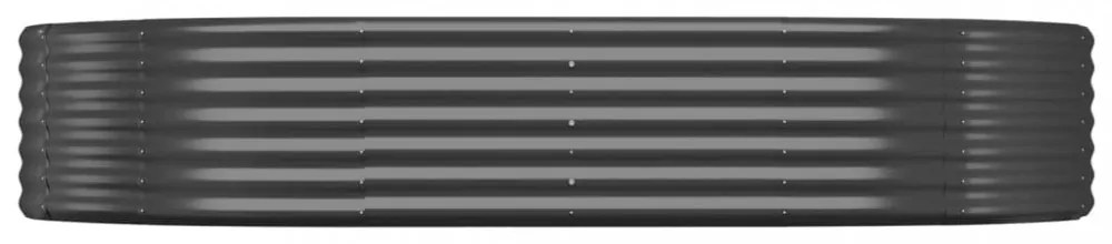 antracitszürke horganyzott acél kerti magaságyás 214x140x36 cm