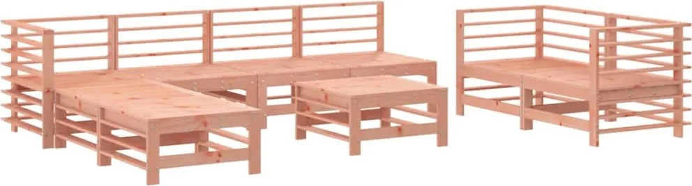 vidaXL 9 részes tömör duglászfenyő kerti pihenőgarnitúra