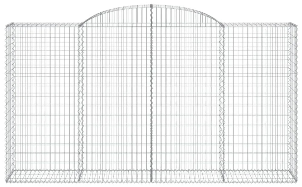 5 db íves horganyzott vas gabion kosár 300x50x160/180 cm
